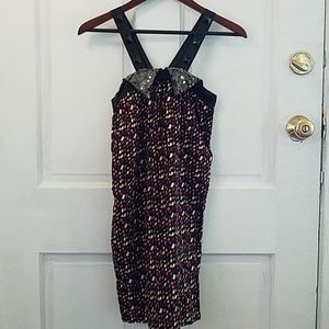 Multicolor festival dress with sequins